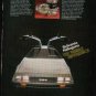 * DELOREAN DMC DE LOREAN SYLVANIA HALOGENS HEADLIGHT AD