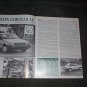 1984 TOYOTA COROLLA LE ORIGINAL ROAD TEST 4-PAGE