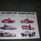1985 1986 FORD THUNDERBIRD RACING TEAMS CAR AD 2-PAGE