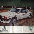 1978 VOLKSWAGEN SCIROCCO VINTAGE CAR AD 2-PAGE