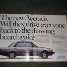 1982 HONDA ACCORD SEDAN 4-DOOR CAR AD 2-PAGE