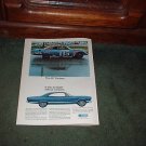 1967 1968 FORD FAIRLANE 427 VINTAGE CAR AD