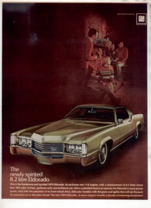 1970 CADILLAC ELDORADO DE VILLE CAR AD