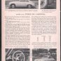 * 1956 PORSCHE CARRERA ROAD TEST CAR AD 2-PAGE