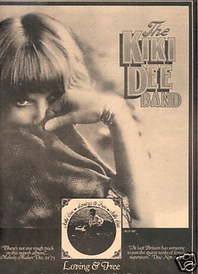 KIKI DEE LOVING AND FREE POSTER TYPE PROMO AD 1974