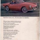 1964 1965 TRIUMPH SPITFIRE VINTAGE CAR AD