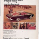 1964 1965 PLYMOUTH BARRACUDA VINTAGE CAR AD