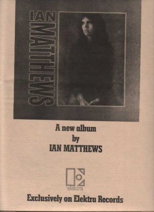 * 1973 IAN MATTHEWS VALLEY HI POSTER TYPE AD
