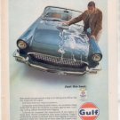 1957 FORD THUNDERBIRD GULF MOTOR OIL VINTAGE CAR AD
