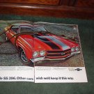 1970 CHEVY MONTE CARLO CHEVELLE SS 396  CAR AD 6-PAGE