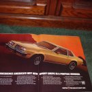 1977 PONTIAC SUNBIRD VINTAGE CAR AD 2-PAGE