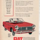1964 1965 FIAT 1500 SPIDER VINTAGE CAR AD