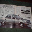 1982 1983 RENAULT ALLIANCE CAR AD 2-PAGE