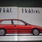 1989 HONDA CIVIC Si VINTAGE CAR AD 2-PAGE