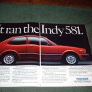 1983 HONDA CIVIC CAR AD 2-PAGE