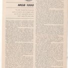 1964 MGB 1800 ROAD TEST CAR AD 4-PAGE