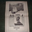 * 1969 ELI RADISH POSTER TYPE PROMO AD