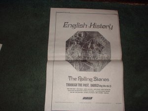 * 1969 ROLLING STONES THRU THE PAST DARKLY POSTER AD