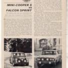 1964 MINI COOPER S FALCON SPRINT ROAD TEST CAR AD