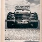 * 1962 TRIUMPH TR4 TR-4 PHOTO PRINT AD