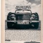 * 1962 TRIUMPH TR4 TR-4 PHOTO PRINT AD