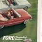 * 1961 FORD THUNDERBIRD SUNLINER PHOTO PRINT AD 2-PAGE