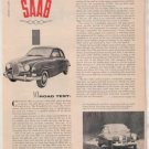 1958 SAAB VINTAGE ROAD TEST 4-PAGE