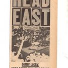 1977 HEAD EAST GETTIN LUCKY POSTER TYPE AD