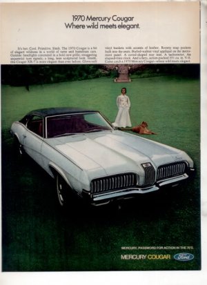 1970 MERCURY COUGAR VINTAGE CAR AD