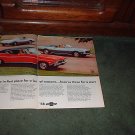 1968 CHEVY CHEVELLE SS CAMARO SS CORVETTE CAR AD