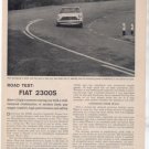 1962 FIAT 2300S 2300 S ROAD TEST CAR AD