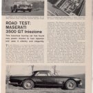 1962 MASERATI 3500 GT INIEZIONE ROAD TEST CAR AD