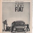 1962 1963 FIAT VINTAGE CAR AD 3-PAGE