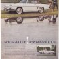 * 1961 RENAULT CARAVELLE PHOTO PRINT AD