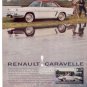 * 1961 RENAULT CARAVELLE PHOTO PRINT AD