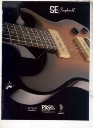 * PRS PAUL REED SMITH SOAPBAR II GUITAR AD