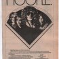 * 1974 MOTT THE HOOPLE LIVE PROMO PRINT PHOTO AD