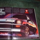 1984 1985 DODGE SHELBY CHARGER VINTAGE CAR AD 2-PAGE