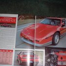 1984 PONTIAC FIERO GT ORIGINAL ROAD TEST 4-PAGE