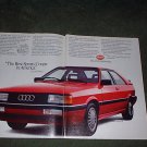1985 AUDI COUPE GT VINTAGE CAR AD 2-PAGE