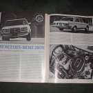 1977 MERCEDES BENZ 280E 280 E ROAD TEST CAR AD