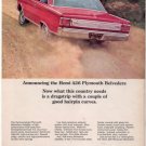 1966 1967 PLYMOUTH BELVEDERE VINTAGE CAR AD 426 HEMI