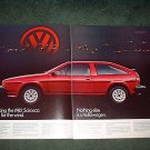 1982 VOLKSWAGEN SCIROCCO CAR AD 2-PAGE