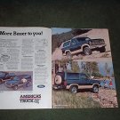 1985 FORD BRONCO/BRONCO II 4X4 TRUCK CAR AD 2-PAGE