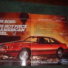 1983 FORD MUSTANG GT CAR AD 2-PAGE