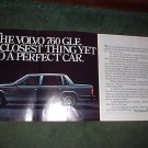 1982 1983 VOLVO 760 GLE CAR AD 4-PAGE