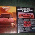 1982 1983 PLYMOUTH TURISMO CAR AD 2-PAGE