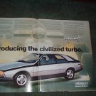 1982 1983 RENAULT FUEGO TURBO AD 2-PAGE