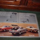 1976 TOYOTA CELICA VINTAGE CAR AD 2-PAGE