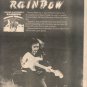 1975 RITCHIE BLACKMORE RAINBOW POSTER TYPE AD